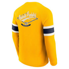 Nashville Predators Darius Rucker Collection by Fanatics Waffle-Knit Raglan Long Sleeve Henley T-Shirt