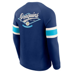 Pittsburgh Penguins Darius Rucker Collection by Fanatics Waffle-Knit Raglan Long Sleeve Henley T-Shirt