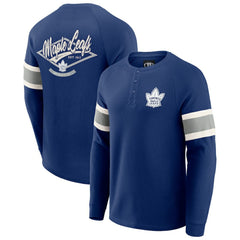 Toronto Maple Leafs Darius Rucker Collection by Fanatics Waffle-Knit Raglan Long Sleeve Henley T-Shirt