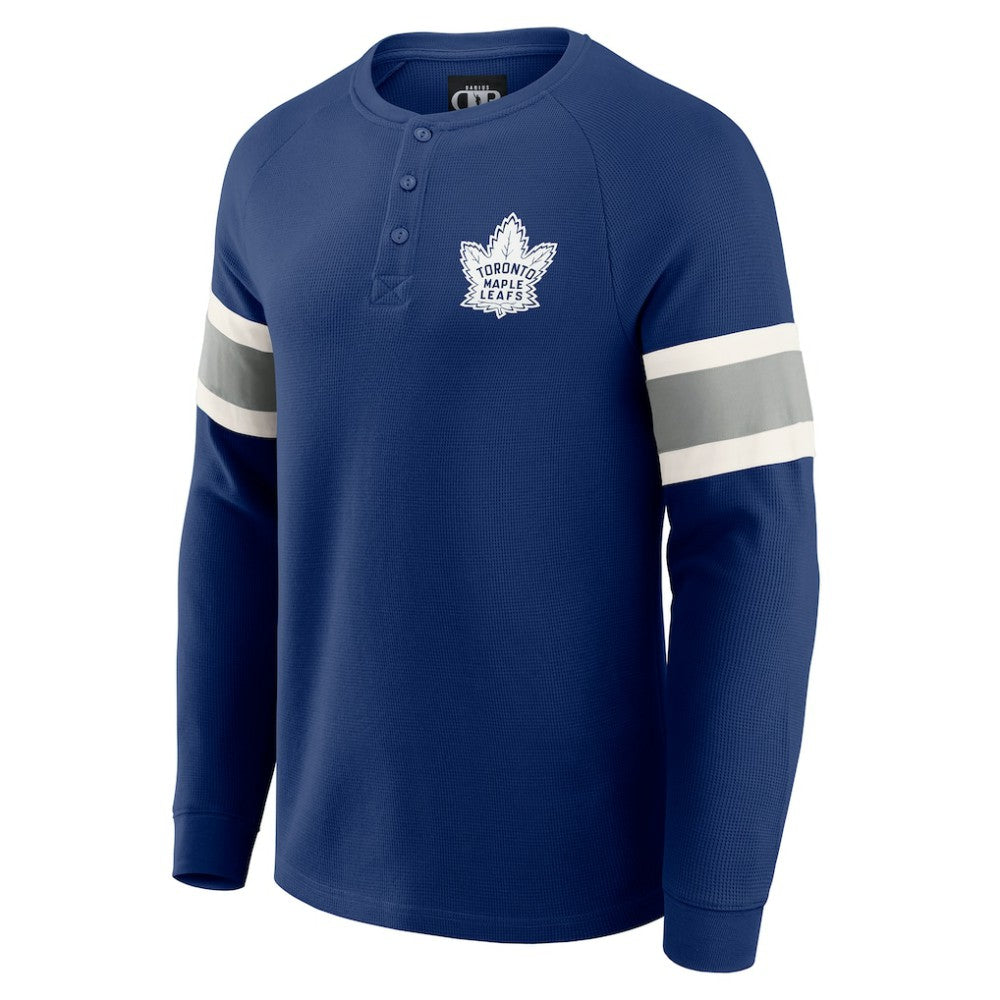 Toronto Maple Leafs Darius Rucker Collection by Fanatics Waffle-Knit Raglan Long Sleeve Henley T-Shirt