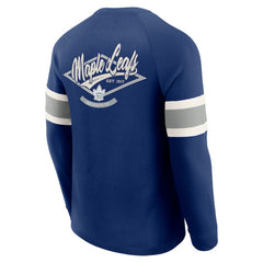 Toronto Maple Leafs Darius Rucker Collection by Fanatics Waffle-Knit Raglan Long Sleeve Henley T-Shirt
