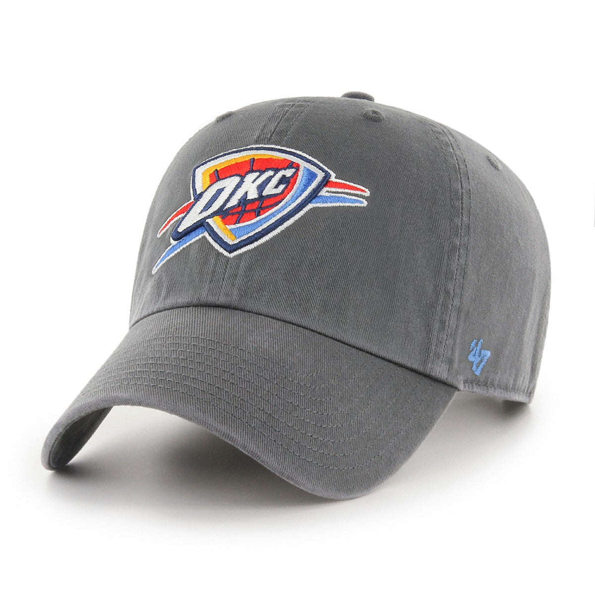 Oklahoma City Thunder '47 Core Logo Clean Up Adjustable Hat - Charcoal | 47 brand online