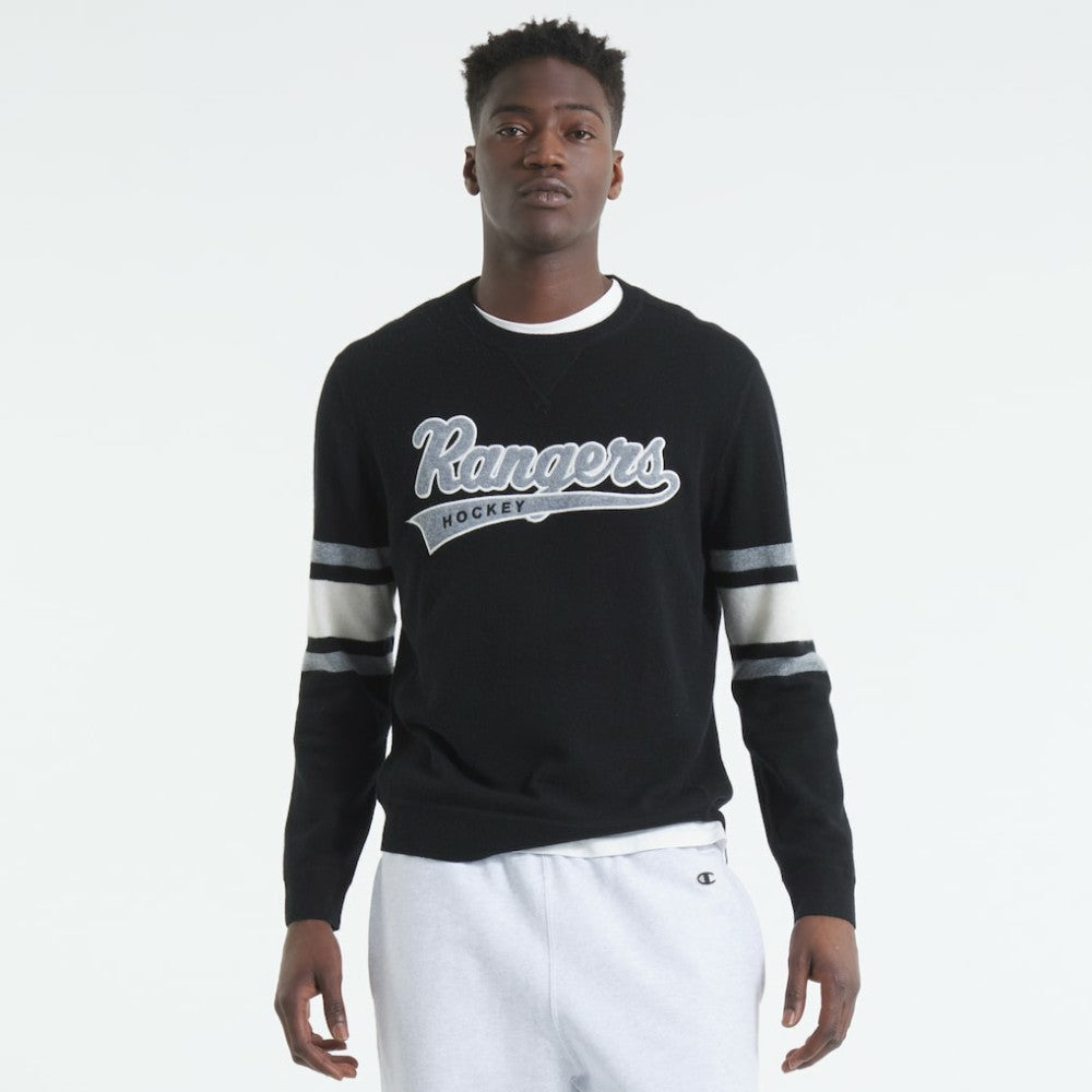New York Rangers Todd Snyder by Fanatics Cashmere Crew Sweater