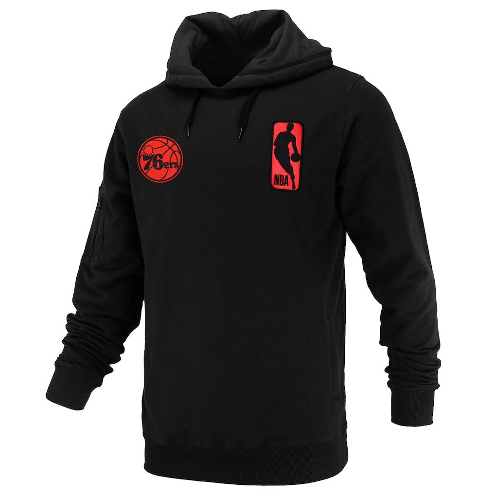 Philadelphia 76ers FISLL Unisex Logoman Shadow Collection Pullover Hoodie - Black shop