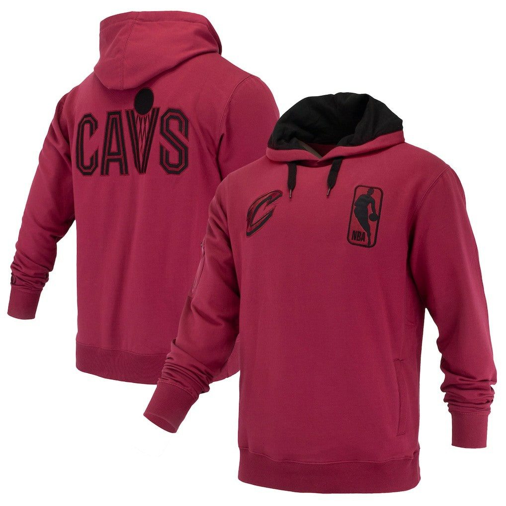 Cleveland Cavaliers FISLL Unisex Logoman Shadow Collection Pullover Hoodie sale - Wine online