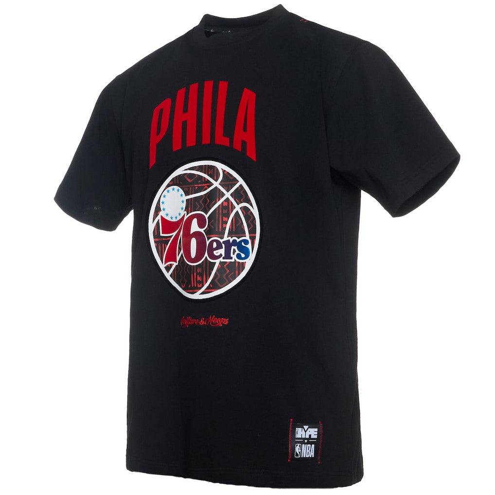 Philadelphia 76ers NBA x Two Hype Culture & Hoops Collection Premium T-Shirt - Black shop
