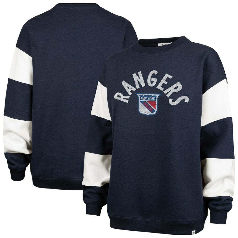 New York Rangers '47 Women's Eephus Barred Pullover Sweatshirt