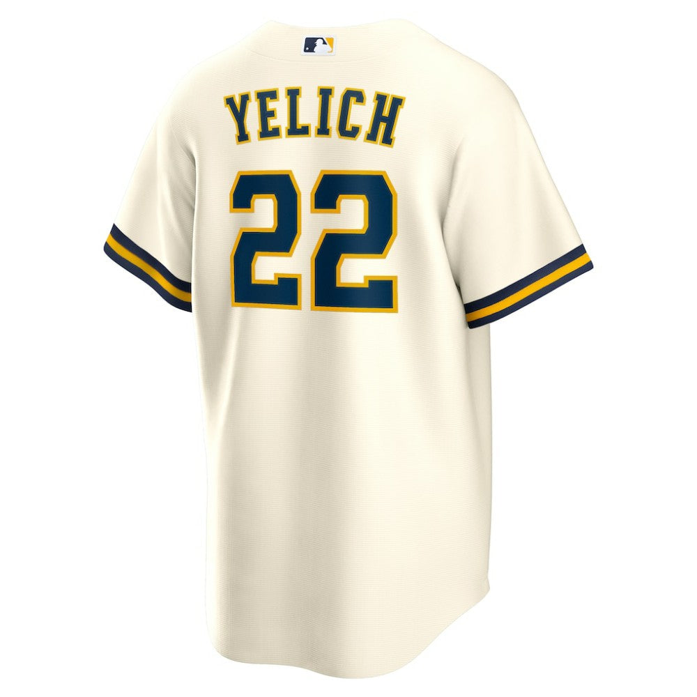 Christian Yelich Milwaukee Brewers Home Replica Jersey - White | Nike