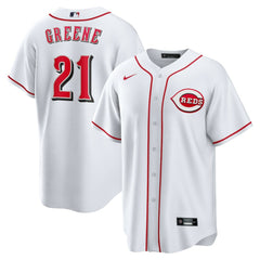 Hunter Greene Cincinnati Reds Home Replica Jersey - White | Nike