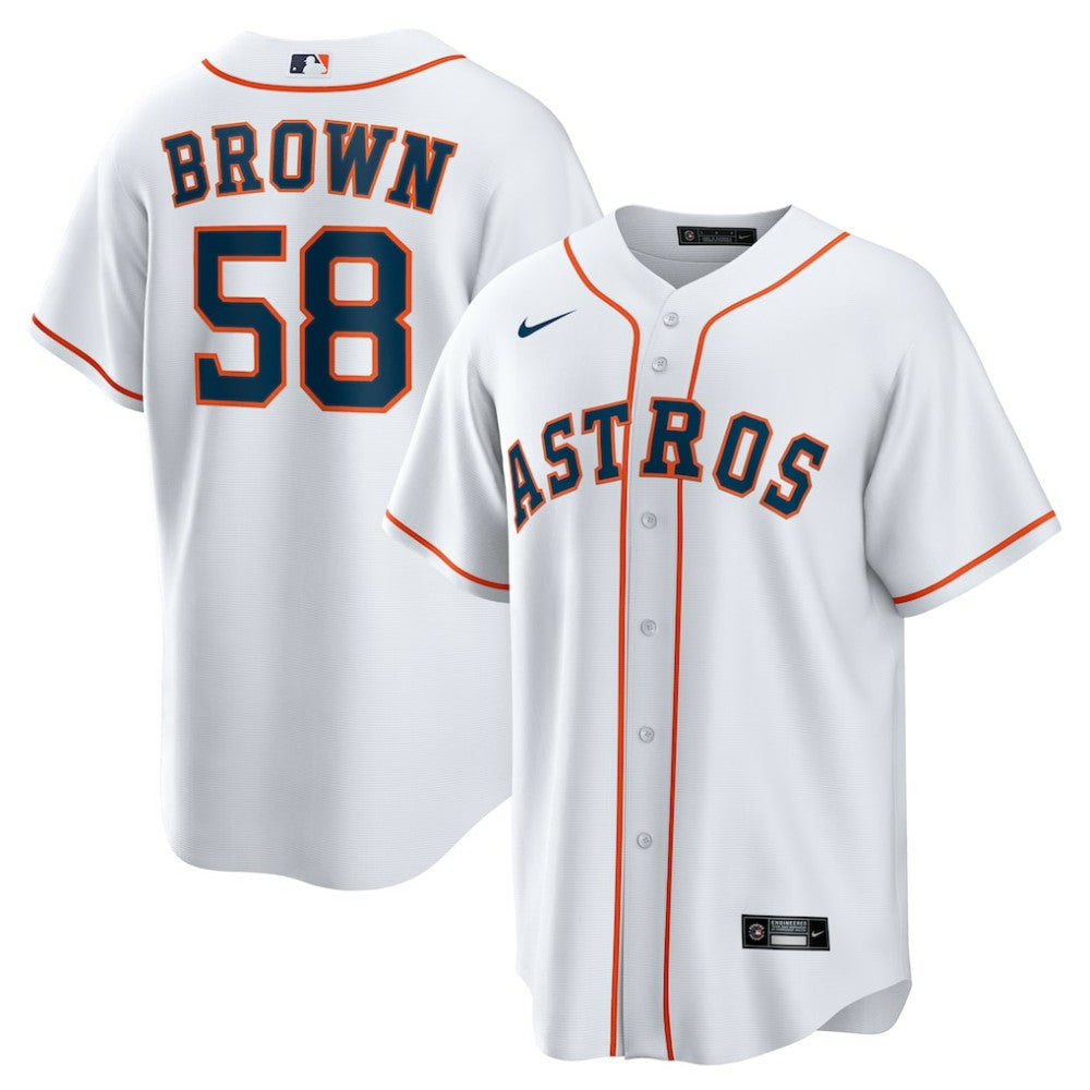 Hunter Brown Houston Astros Home Replica Jersey - White | Nike
