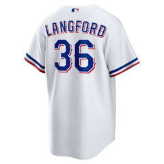 Wyatt Langford Texas Rangers Home Replica Jersey - White | Nike
