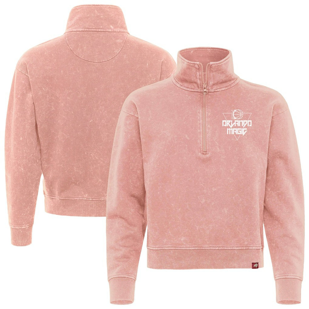 Orlando Magic Sportiqe Unisex Rock & Roll Collection Iggy Cropped Quarter-Zip Pullover - Coral shop