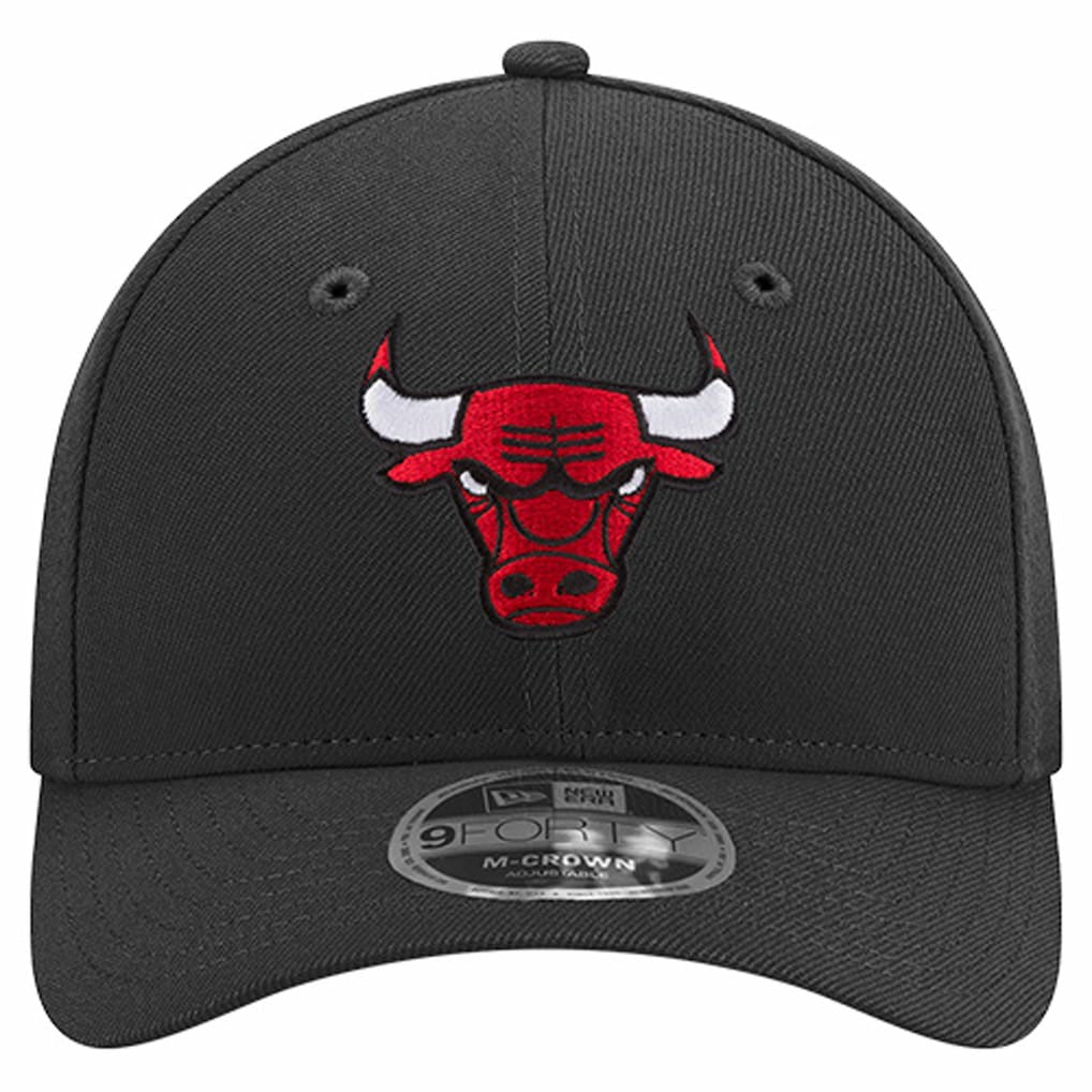 Chicago Bulls 9FORTY Stock M-Crown Adjustable Hat - Black | New Era cheap