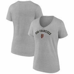San Francisco Giants Women's Core Wahconah V-Neck T-Shirt - Heather Gray
