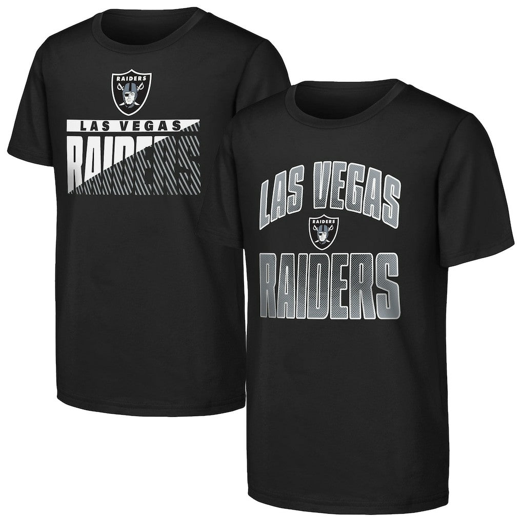 NFL Las Vegas Raiders Outerstuff Youth Never Quit 2-Pack T-Shirt Set
