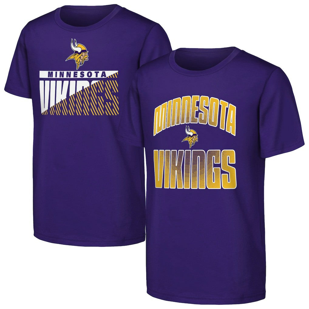 NFL Minnesota Vikings Outerstuff Youth Never Quit 2-Pack T-Shirt Set