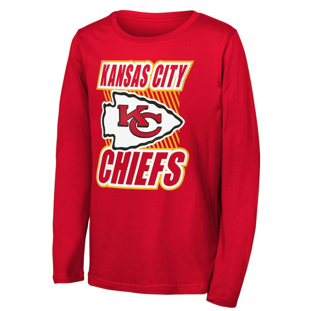 NFL Kansas City Chiefs Outerstuff Youth Never Settle Long Sleeve T-Shirt