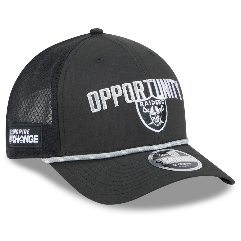 NFL Las Vegas Raiders 2025 Inspire Change 9FORTY M-Crown Adjustable Hat