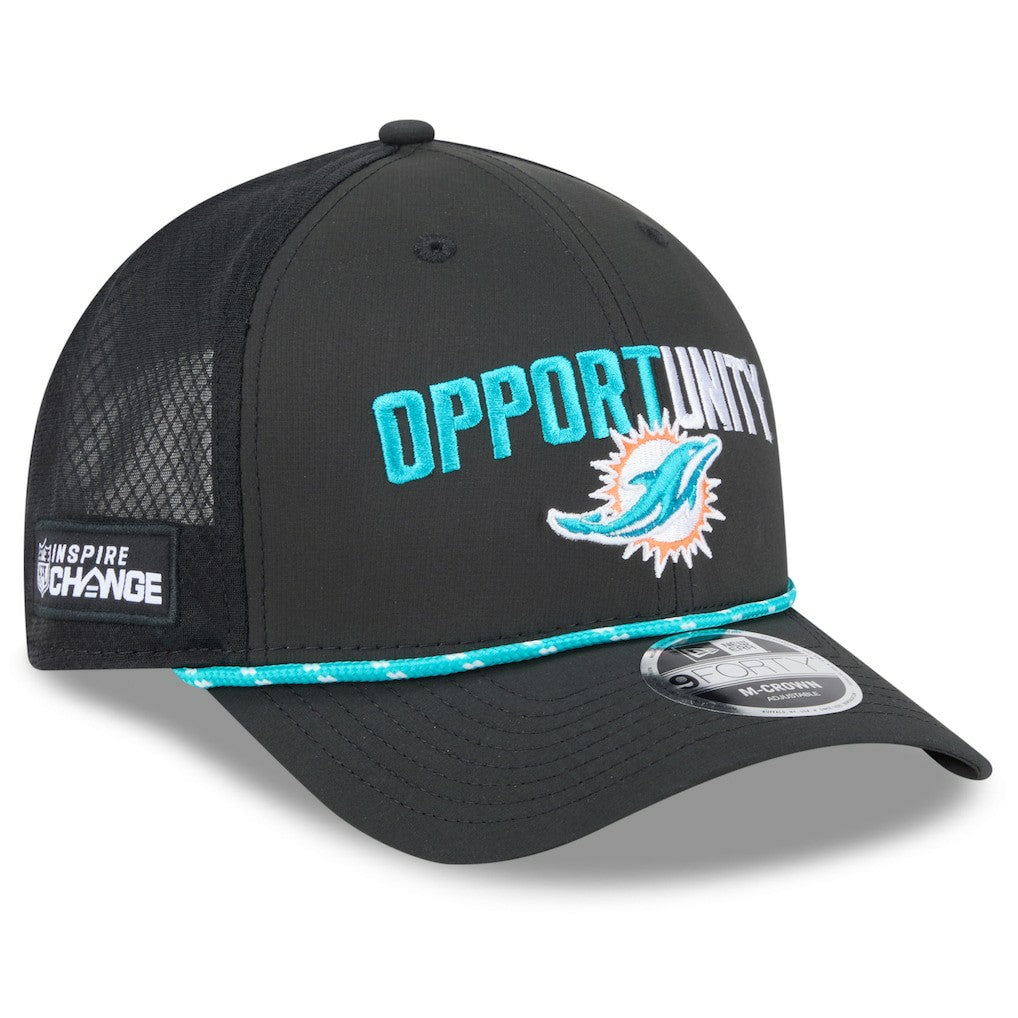 NFL Miami Dolphins 2025 Inspire Change 9FORTY M-Crown Adjustable Hat