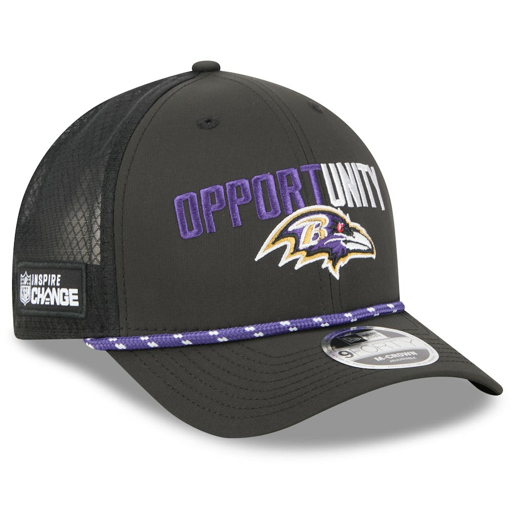 NFL Baltimore Ravens 2025 Inspire Change 9FORTY M-Crown Adjustable Hat