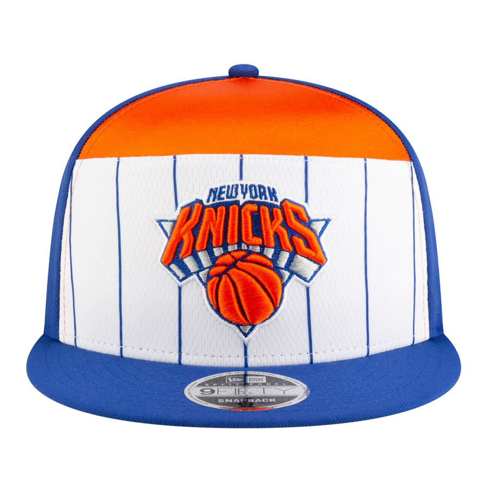 New York Knicks Youth 2025 NBA Tip Off Split Panel 9FIFTY Snapback Hat - White/Blue | New Era on sale