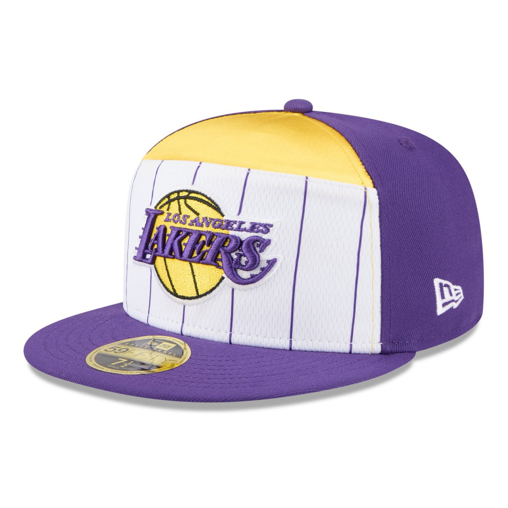 Los Angeles Lakers 2025 NBA Tip Off Split Panel 59FIFTY Fitted Hat - White/Purple | New Era sale