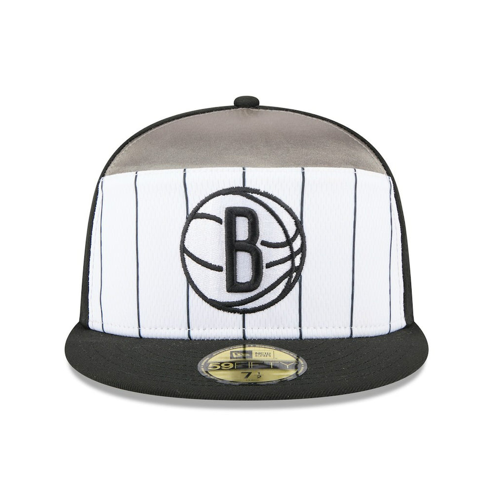 Brooklyn Nets 2025 NBA Tip Off Split Panel 59FIFTY Fitted Hat - White/Black | New Era outlet