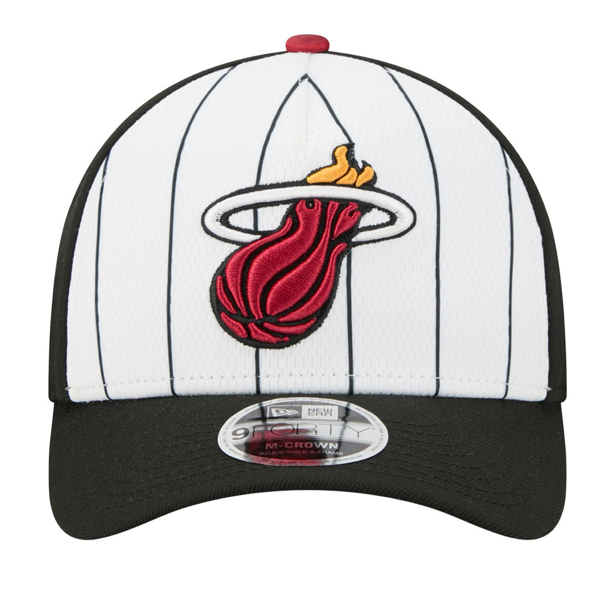 Miami Heat 2025 NBA Tip Off M-Crown A-Frame 9FORTY Adjustable Hat - White/Black | New Era for sale