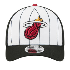 Miami Heat 2025 NBA Tip Off M-Crown A-Frame 9FORTY Adjustable Hat - White/Black | New Era for sale