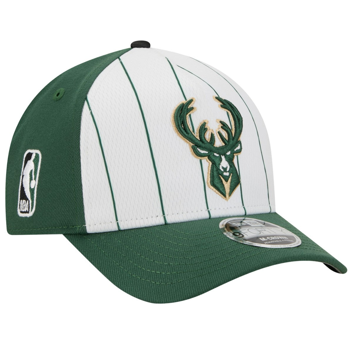 Milwaukee Bucks 2025 NBA Tip Off M-Crown A-Frame 9FORTY Adjustable Hat - White/Hunter Green | New Era sale