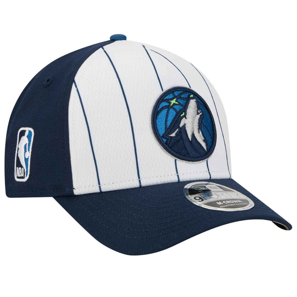Minnesota Timberwolves 2025 NBA Tip Off M-Crown A-Frame 9FORTY Adjustable Hat - White/Navy | New Era cheap