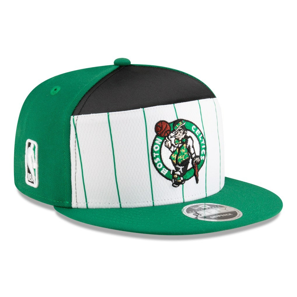 Boston Celtics 2025 NBA Tip Off Split Panel 9FIFTY Snapback Hat - White/Kelly Green | New Era outlet