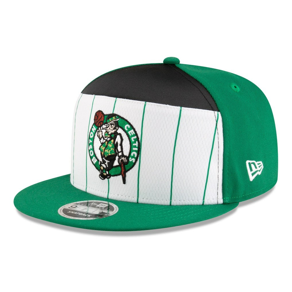 Boston Celtics 2025 NBA Tip Off Split Panel 9FIFTY Snapback Hat - White/Kelly Green | New Era outlet