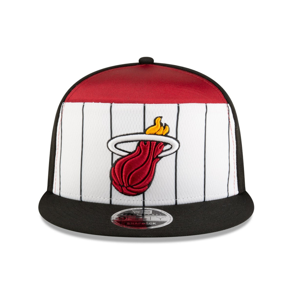 Miami Heat 2025 NBA Tip Off Split Panel 9FIFTY Snapback Hat - White/Black | New Era on sale
