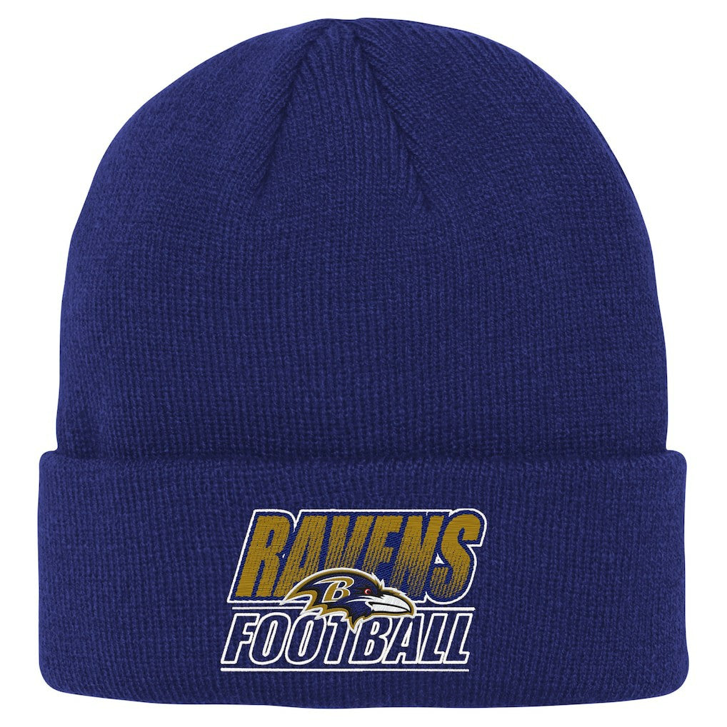 NFL Baltimore Ravens Outerstuff Youth Team Gradient Cuffed Knit Hat