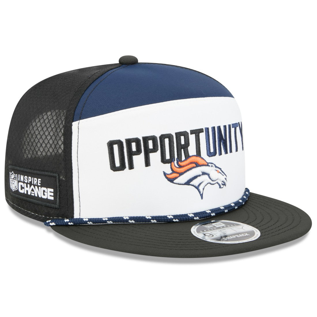 NFL Denver Broncos 2025 Inspire Change Split Panel 9FIFTY Snapback Hat