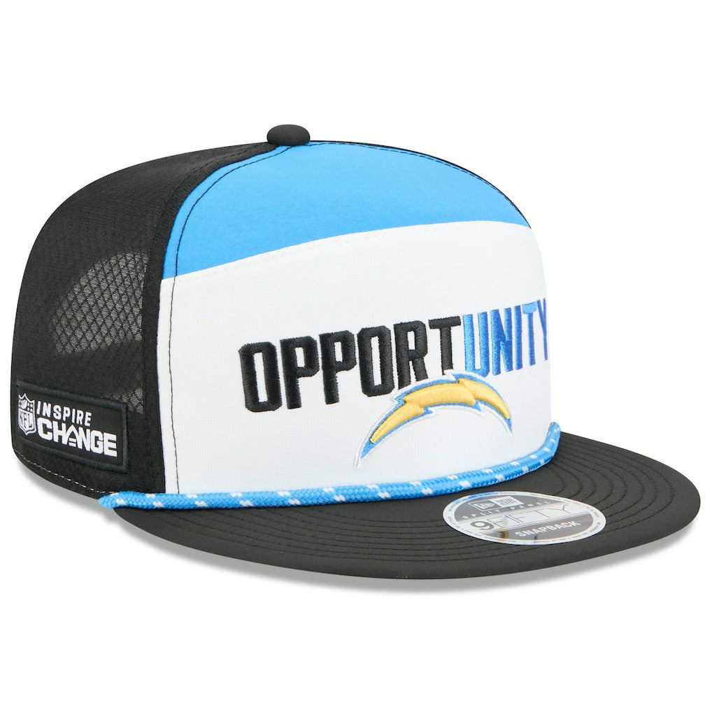 NFL Los Angeles Chargers 2025 Inspire Change Split Panel 9FIFTY Snapback Hat