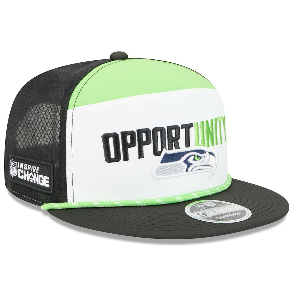 NFL Seattle Seahawks 2025 Inspire Change Split Panel 9FIFTY Snapback Hat