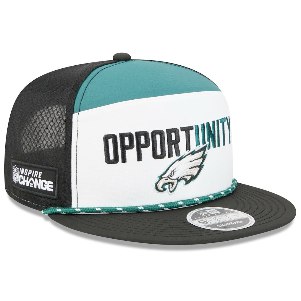 NFL Philadelphia Eagles 2025 Inspire Change Split Panel 9FIFTY Snapback Hat
