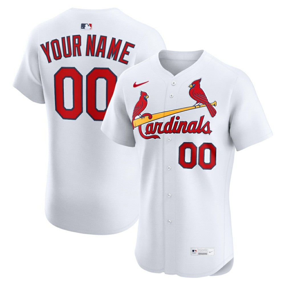 St. Louis Cardinals Home Elite Custom Jersey - White | Nike
