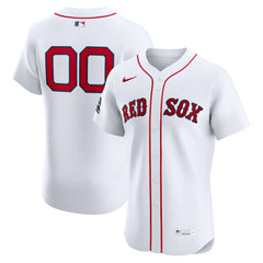 Boston Red Sox Home Elite Sponsor Patch Custom Jersey - White | Nike