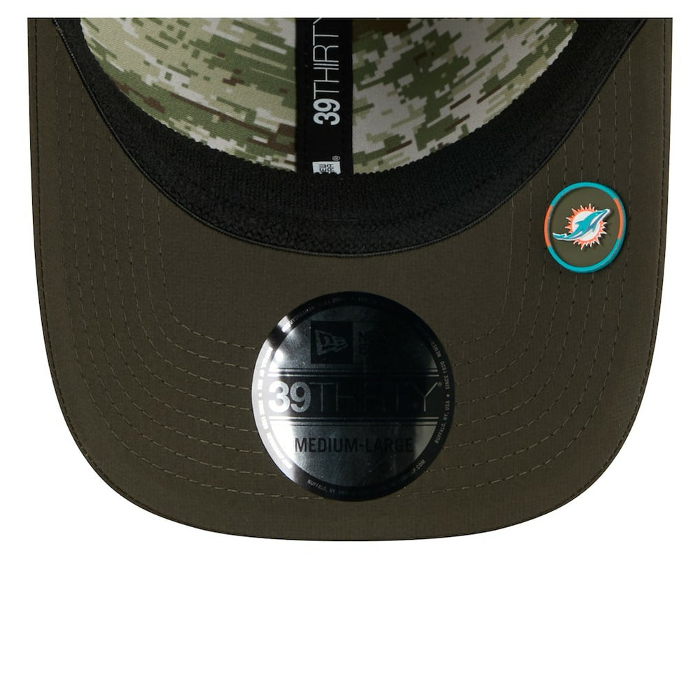 NFL Miami Dolphins 2025 Salute to Service 39THIRTY Flex Hat