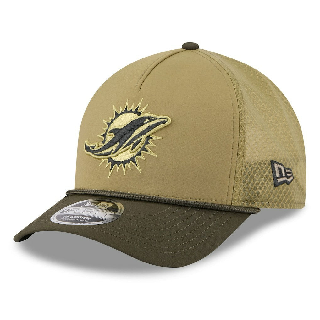 NFL Miami Dolphins Youth 2025 Salute to Service 9FORTY A-Frame Adjustable Hat