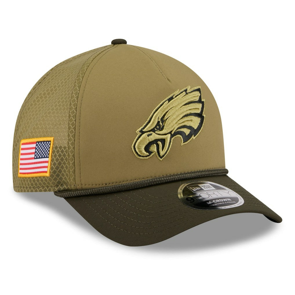 NFL Philadelphia Eagles Youth 2025 Salute to Service 9FORTY A-Frame Adjustable Hat