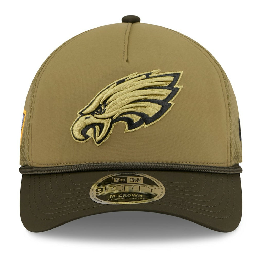 NFL Philadelphia Eagles Youth 2025 Salute to Service 9FORTY A-Frame Adjustable Hat