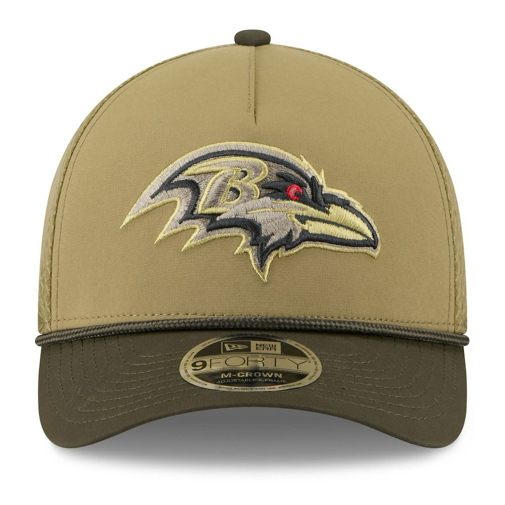 NFL Baltimore Ravens Youth 2025 Salute to Service 9FORTY A-Frame Adjustable Hat
