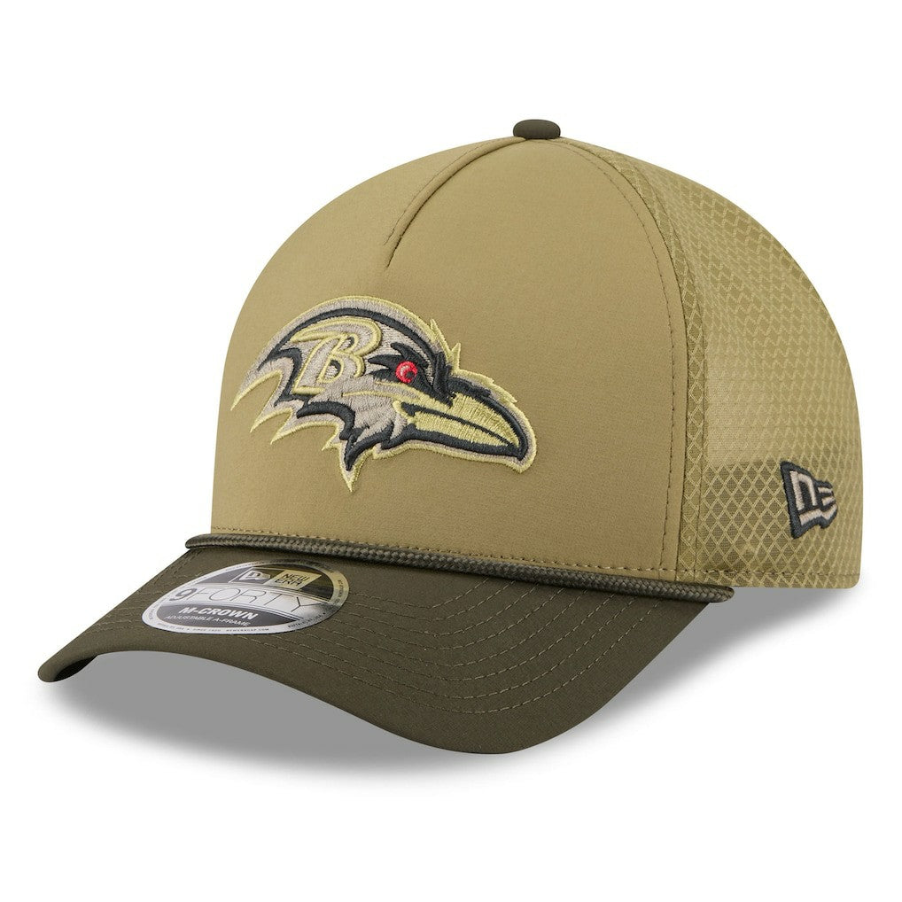NFL Baltimore Ravens Youth 2025 Salute to Service 9FORTY A-Frame Adjustable Hat