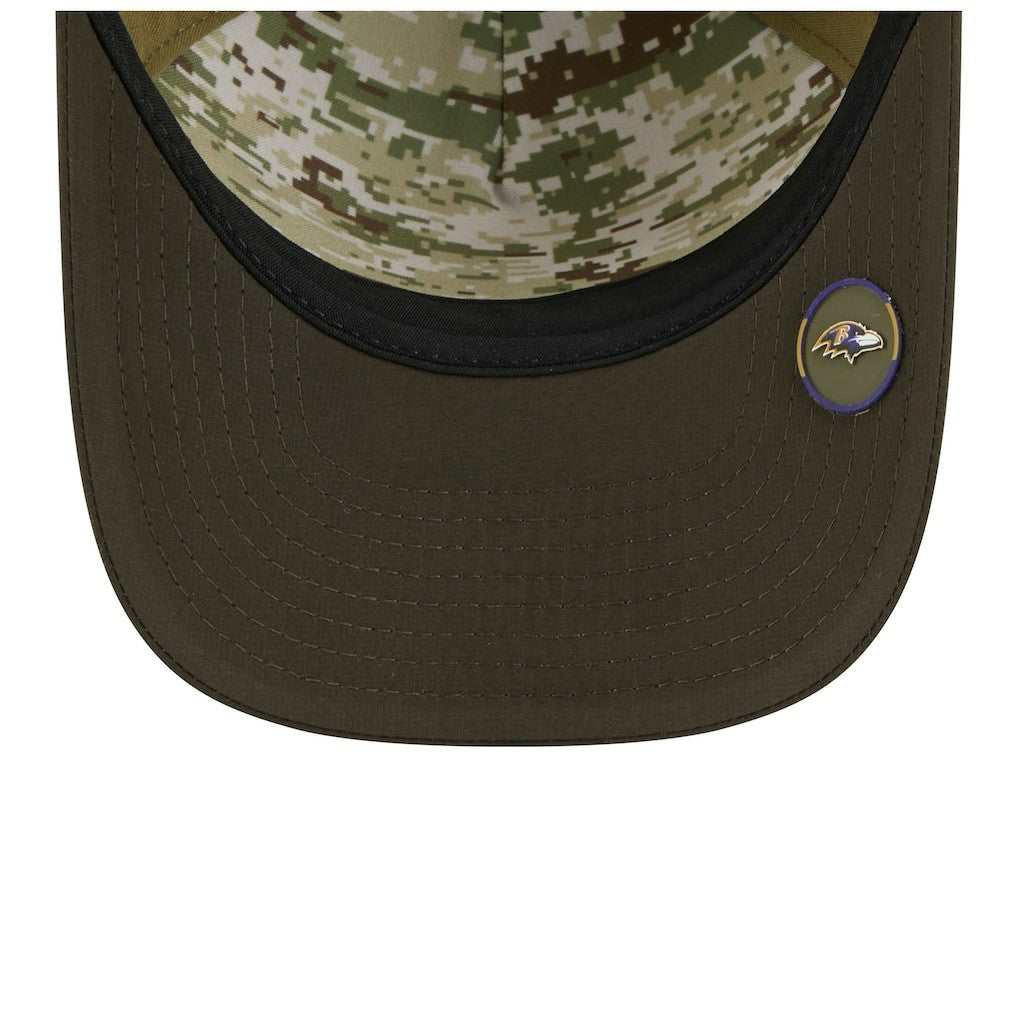 NFL Baltimore Ravens Youth 2025 Salute to Service 9FORTY A-Frame Adjustable Hat