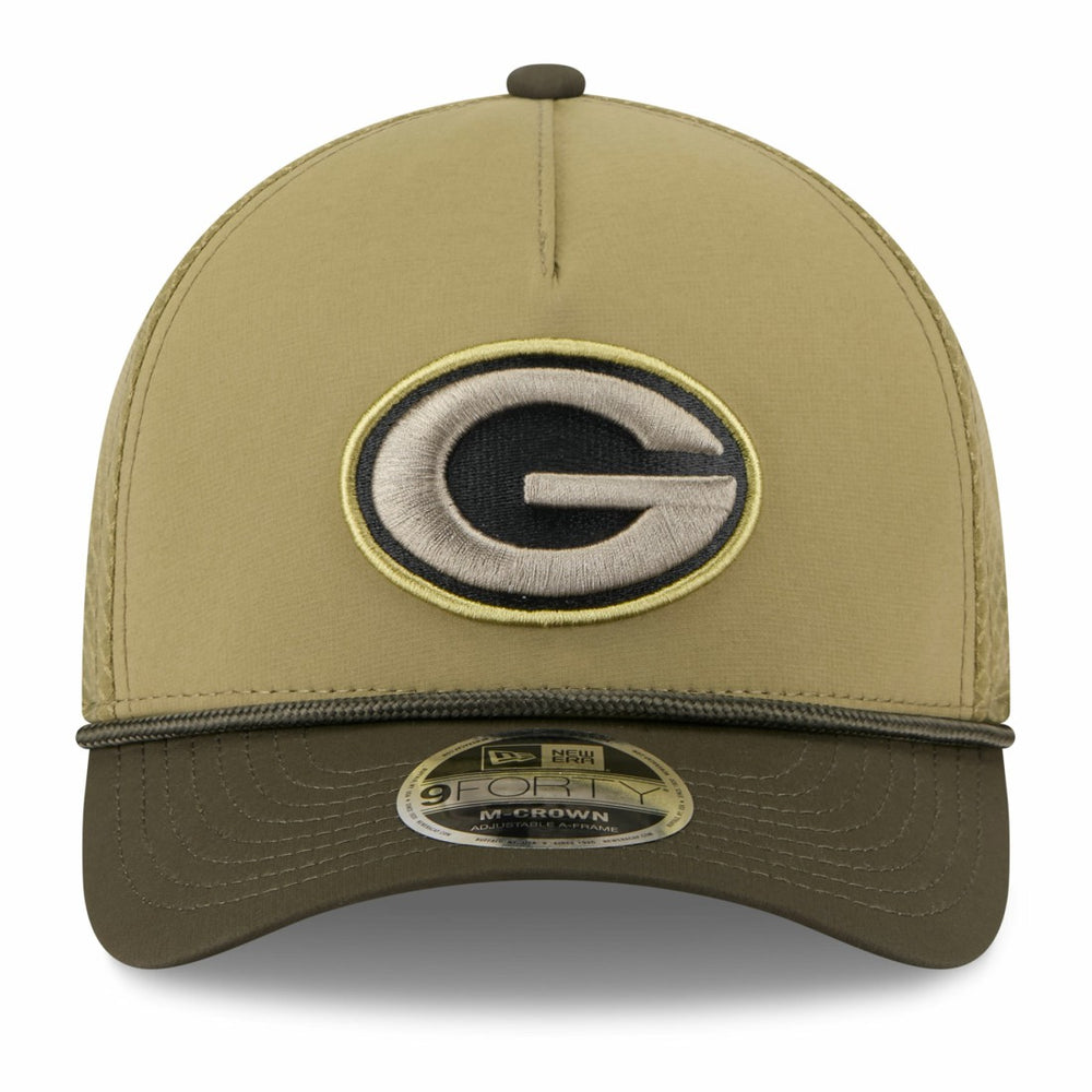 NFL Green Bay Packers Youth 2025 Salute to Service 9FORTY A-Frame Adjustable Hat