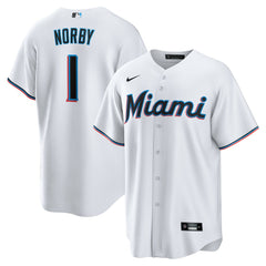 Connor Norby Miami Marlins Home Replica Jersey - White | Nike
